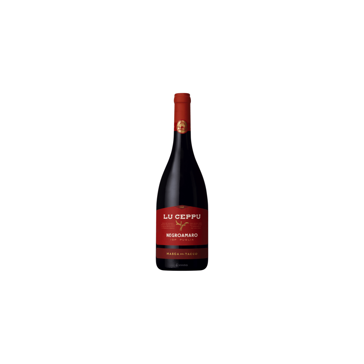 Masca del Tacco Lu Ceppu Negroamaro 2019 (Негроамаро чер сухе) 15% 0.75л